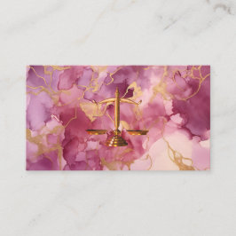 Chic gouden glitter roos marmeren jurist visitekaa visitekaartje