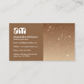 Chic Gouden Glitter Zakelijk Visitekaartje (Achterkant)