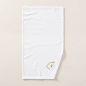 Chic gouden monogram op eenvoudige minimalistische bad handdoek (Handdoek)