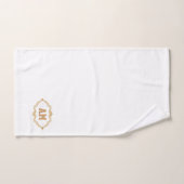 Chic gouden monogram op eenvoudige minimalistische bad handdoek (Handdoek)