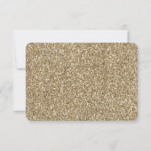 Chic gouden nepschittering RSVP Kaartje (Achterkant)