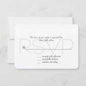 Chic gouden nepschittering RSVP Kaartje (Voorkant)