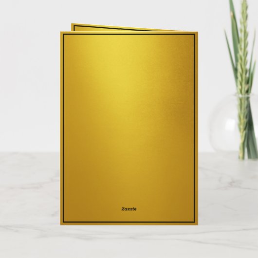 Chic Gouden Ouders Foto 50ste Verjaardag Kaart (Achterkant)