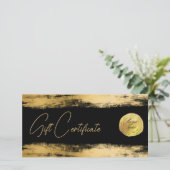 Chic gouden penseelstreek folie | Logo Cadeaubon (Staand voorkant)