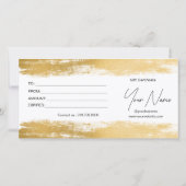 Chic gouden penseelstreek folie | Logo Cadeaubon (Achterkant)