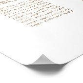 Chic gouden script 10 tafel bruiloft zitplaats cha poster (Hoek)