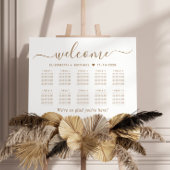 Chic gouden script 10 tafel bruiloft zitplaats cha poster