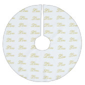 Chic Gouden Script Witte Liefde Calligrafie Kerstboom Rok (Voorkant)