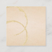 Chic Gouden Stain Vierkante Visitekaartje (Achterkant)