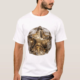 Chic Gouden STAR BALL Krachtig Ontwerp T-shirt