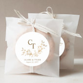 Chic Gouden Trouw Monogram Envelope Zegel / Favori