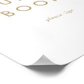 Chic gouden typografie gastboek teken poster (Hoek)