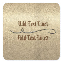 Chic gouden wervelende bedank sticker voor bruilof