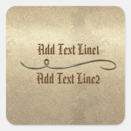 Chic Gouden Wervelende Dank Je Wel Kerst Huwelijk Vierkante Sticker