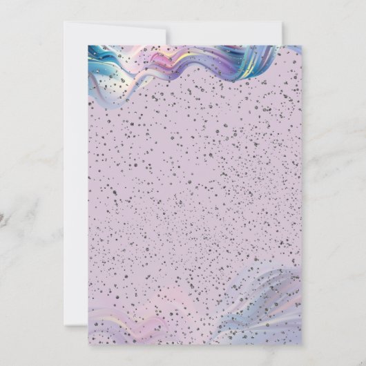 Chic Grad Cap,Disco Ball,Wine Violet Abstract Kaart (Achterkant)