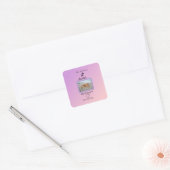Chic Gradient Pawprint Keepsake Vierkante Sticker (Envelop)