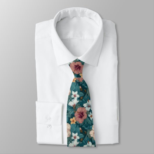 Chic Graduation Gifts For Him Tropical Flower Stropdas (Gebonden)