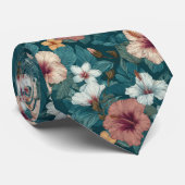 Chic Graduation Gifts For Him Tropical Flower Stropdas (Opgerold)