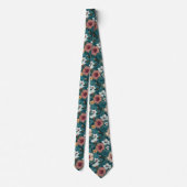 Chic Graduation Gifts For Him Tropical Flower Stropdas (Achterkant)