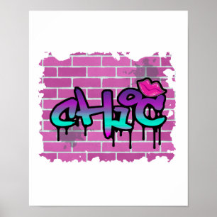 chic graffiti-ontwerp poster