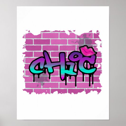 chic graffiti-ontwerp poster (Voorkant)