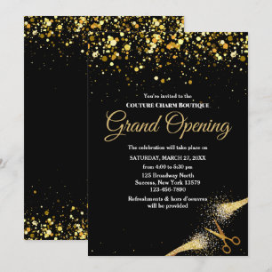 Chic Grand Opening Lint Snijden Ceremonie Kaart