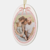 Chic Grandmillennial Christmas Oval Ornament (Links)
