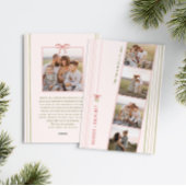 Chic Grandmillennial Coquette Christmas Five Foto Feestdagenkaart