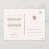 Chic Grandmillennial Coquette Kerst Vier Foto Feestdagenkaart (Achterkant)