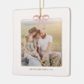 Chic Grandmillennial Coquette Kerstmis Keramisch Ornament (Links)