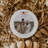 Chic Grandmillennial Coquette Kerstronde Keramisch Ornament