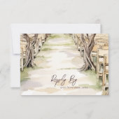 Chic Grapevine-geïnspireerde wijnmakerij rustieke RSVP Kaartje (Voorkant)