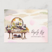 Chic Grapevine Winery Rustic Wedding RSVP Briefkaart (Voorkant)