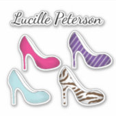 Chic Grappig Kleurrijk Gepersonaliseerd Sticker (Voorkant)