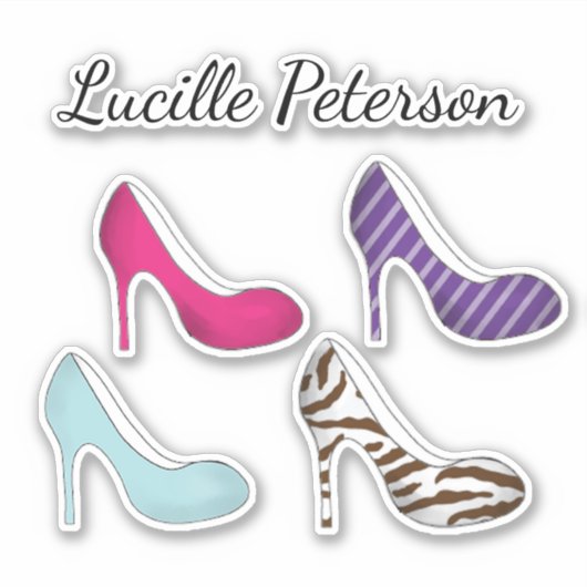 Chic Grappig Kleurrijk Gepersonaliseerd Sticker (Voorkant)