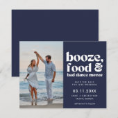 Chic Grappige Trouwfoto Bewaar de Datum Aankondiging (Voorkant / Achterkant)