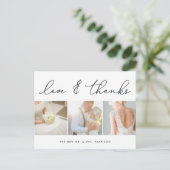 Chic Gratitude | Weddenfoto collage Hartelijk dank Briefkaart (Staand voorkant)