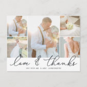 Chic Gratitude | Weddenfoto collage Hartelijk dank Briefkaart (Voorkant)