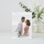Chic Gratitude | Weddenfoto Hartelijk dank Briefkaart (Staand voorkant)