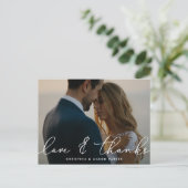 Chic Gratitude | Weddenfoto Hartelijk dank Briefkaart (Staand voorkant)