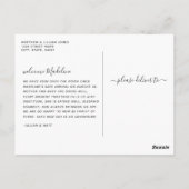 Chic Gray 1-Foto geboorteaankondiging Briefkaart (Achterkant)