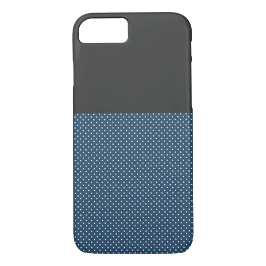 Chic Gray and Blue Stippen iPhone 7 Hoesje, daar b Case-Mate iPhone Case (Achterkant)
