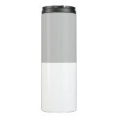 Chic Gray and White Classic Typography Monogram Thermosbeker (Achterkant)