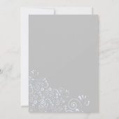 Chic Gray and White Classic Wedding Invitation Kaart (Achterkant)