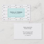 Chic Gray Arrow-Visitekaartje Visitekaartje (Voorkant / Achterkant)