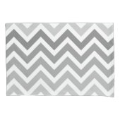 Chic Gray Chevron Ombre ZigZag Pattern Kussensloop (Voorkant)