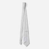 Chic Gray Custom Initiaal Monogrammed Grey Stropdas (Achterkant)