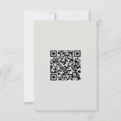 Chic Gray Floral Wedding RSVP met QR-code (Achterkant)