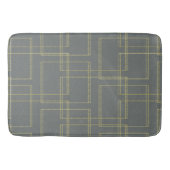 Chic Gray & Gold Geometric Glam Badmat (Voorkant)