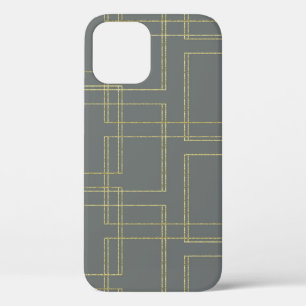 Chic Gray & Gold Geometric Glam Case-Mate iPhone Case